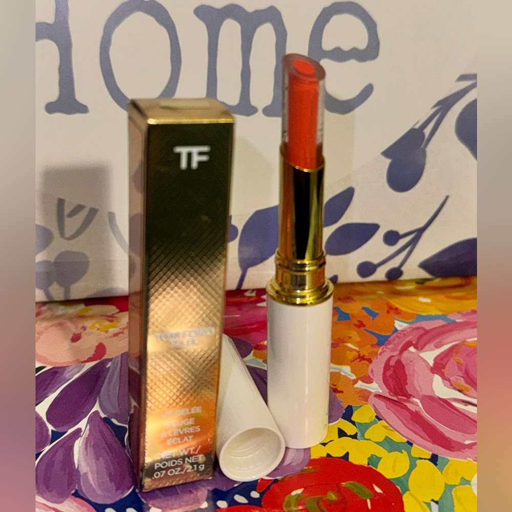 NIB NWT Tom Ford Soleil Lipstick Lip Balm Color Gelee Lipstick Z06 Scorching - Picture 8 of 16